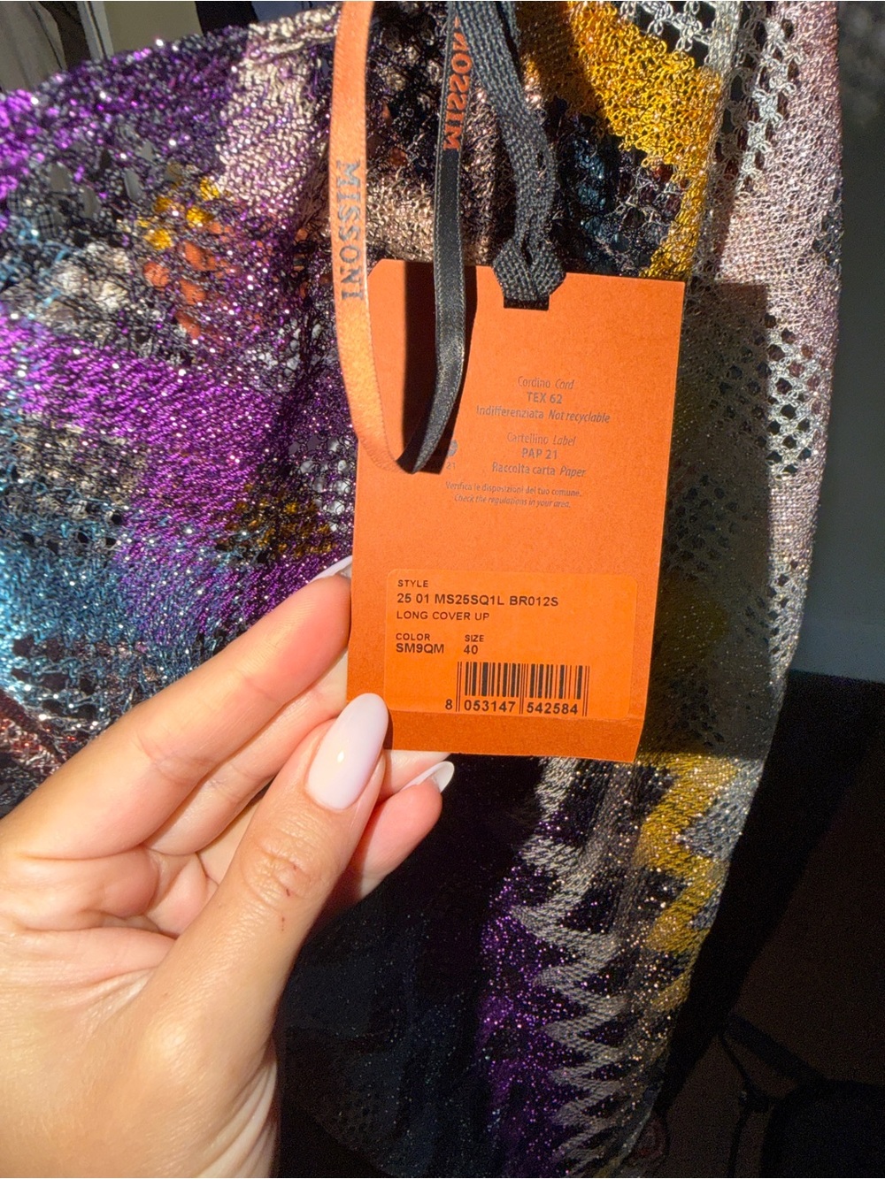 Missoni Purple Gold Chevron Knit Cover-Up - Picture 7 of 7